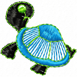 Turtle Embroidery Design 2 Turtle Embroidery Design 2